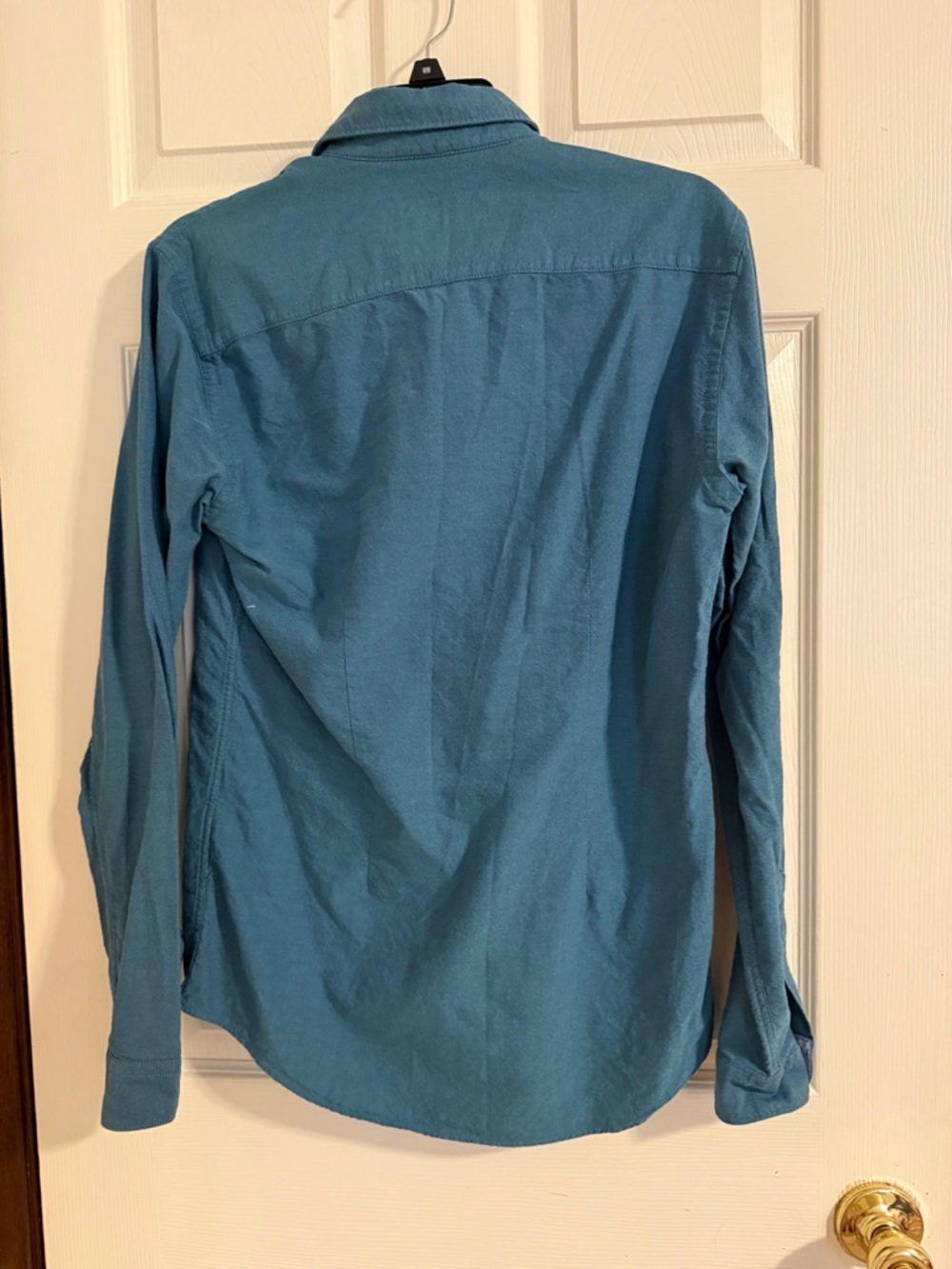 Zara Blue Slim Fit Collared Button-Up Shirt - Picture 3 of 3